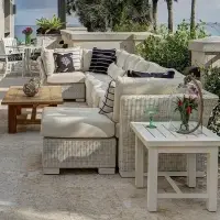 Poly Rattan Wicker Garden Sectional Sofa Set