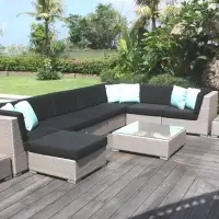 Poly Rattan Patio Outdoor Garden Sofa Set