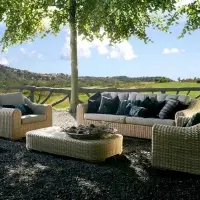 Wicker Rattan Big Outdoor Garden Sofa Set