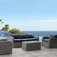 Poly Rattan Patio Outdoor Garden Sofa Set