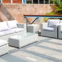 Poly Rattan Wicker Outdoor Garden Sofa Set