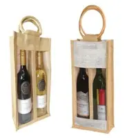 Two Bottle Jute Bag With Window
