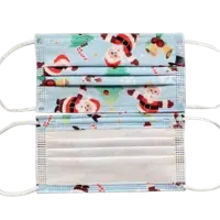 Chrismas Holidays Face Mask Santa Blue Mask