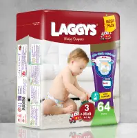 Laggys Baby Diaper Mega Packs Midi 3 Size