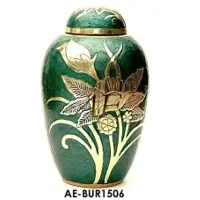 Brass cremation urn