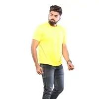 MS-501 Yellow Half Sleeve Mens T Shirt