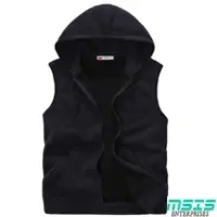 Sleeveless Black Gym Hoodies