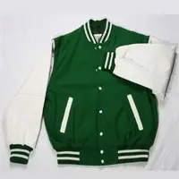 Varsity Letterman Wool Body Real Leather Jacket