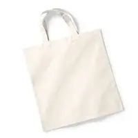 Plain Cotton Handle Shopping Handbag
