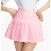 Women Mini Knife Pleat Plaid Skirt