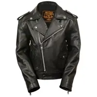 Cowhide Leather Fashion Motorbike Jacket