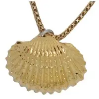 24kt Gold Dipped Sea Shell Pendant