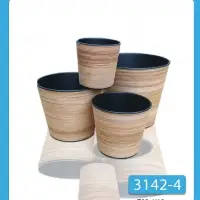 Rattan Plantes With Plastic Insert