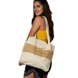 Cotton Canvas Elegant Handbag