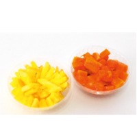 Papaya And Pineapple Fruit Slices