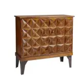 Wood Cabinet With Iron Stand