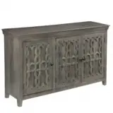 Wood Cabinet With Iron Stand