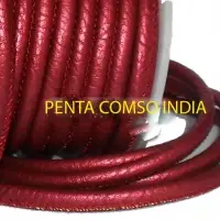 Metallic Stitched Napa Leather Cord