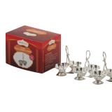 Silver Plated Haldi Kumkum Stand - Pack of 3