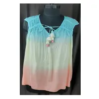 Ombre Top In Rayon Fabric