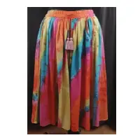 Skirt In Printed Rayon Fabric