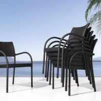 10008 Stacking Rattan Wicker Chair
