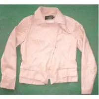 Ladies fashion jacket cotton button zip mixed