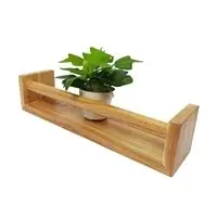 Natural Teak Rustic Wood Floating Shelf