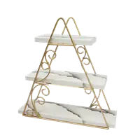 Gold Javanese Ornament Triangle Wall Shelf #1