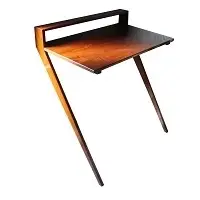 Brown Wood Desk, Computer Desk, Wooden Wall Desk