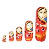 Wooden Indian Painted Dolls