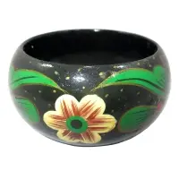 Wooden Painting Carved Bangles