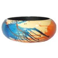 Wooden Painting Carved Bangles
