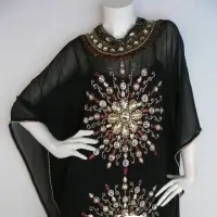 Arabic Kaftan Farsha Jalbaiya Hijab Short Dress