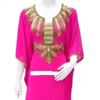 Arabic Kaftan Farsha Jalbaiya Hijab Short Dress