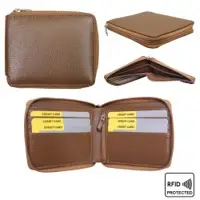 Women's Leather Clutch RFID Protected Wallets