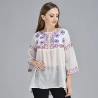 Women Georgette Embroidry Top