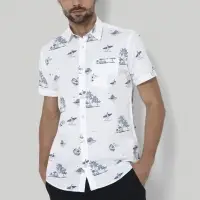 Mens casual Cotton Print Shirt