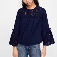 Ladies Cotton Schiffli Blouses