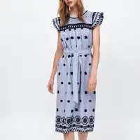 Ladies Embroidered Maxi Dress