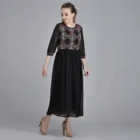 Ladies Embroidered Maxi Dresses
