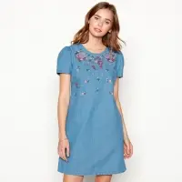 Ladies Embroidered Denim Dress