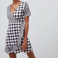Ladies Checked Warp Dress