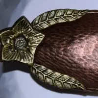 Designer Metal Hammered Boat Shaped Bowl