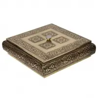 Beautiful Golden Meenakari Dry Fruit Box