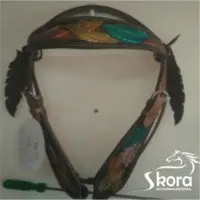 Tooled And Painted Headstall