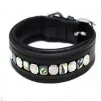 Leather Dog Collar With Diamante