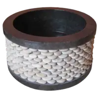 Wash Basin Round With Pebbles