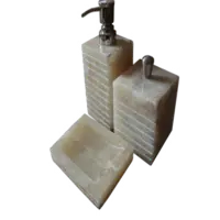 Bath Set Square Stripe Onyx