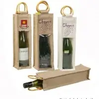 Jute Wine Bottle Bags